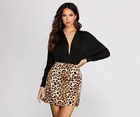 My Oh Plunging Surplice Bodysuit