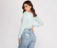 Feelin' Knit Long Sleeve Bodysuit