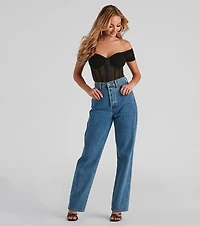 So Chic Mesh Bustier Bodysuit