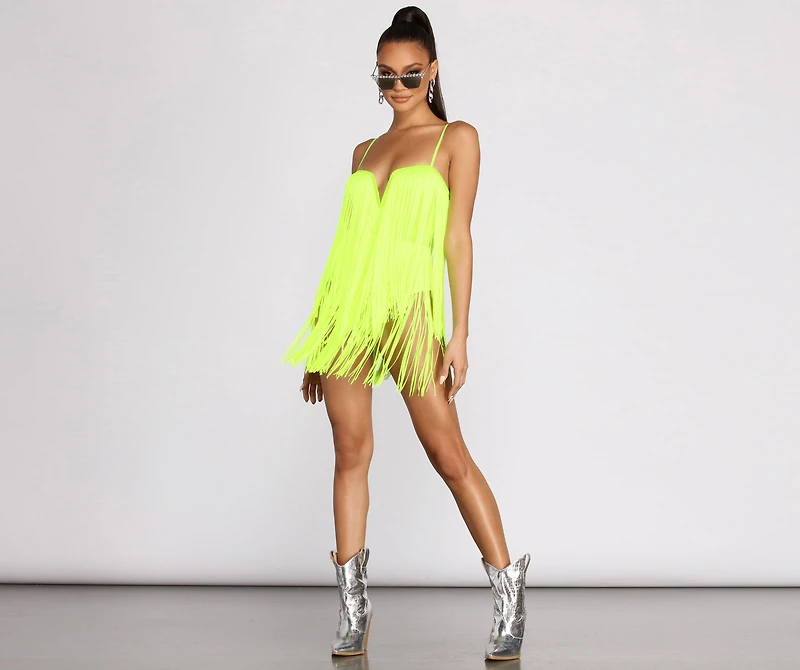 Forever Fab Fringe Bodysuit