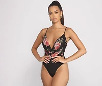 All My Love Floral Mesh Bodysuit