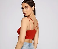 Double Strap Basic Crop Top