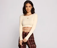 Stun and Impress Lace Up Crop Top