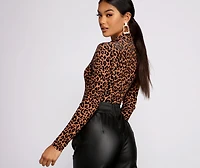 Forever Fab Leopard Print Bodysuit