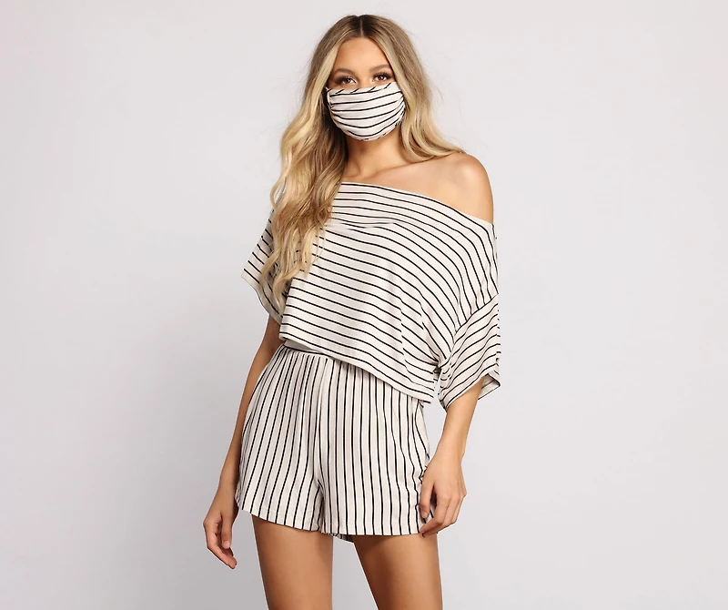 Sweet Stripes Dolman Sleeve Crop Top