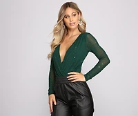 Major Bling Heat Stone Mesh Bodysuit