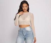 Luxe Girly Embroidered Crop Top