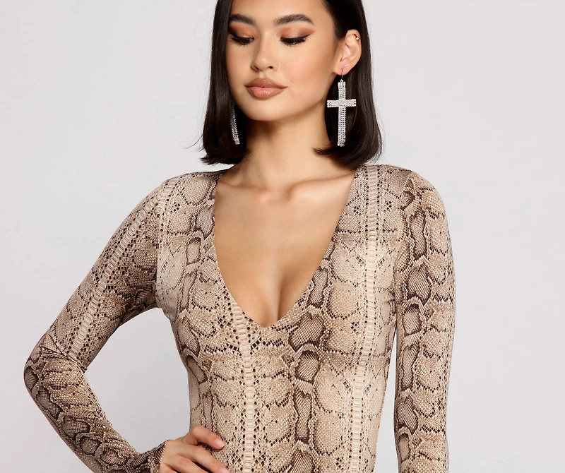 Instincts Unleashed Long Sleeve Bodysuit