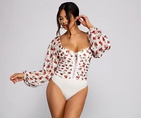 Lace and Love Floral Bodysuit