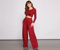 Trendy Twist Knit Crop Top