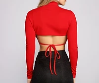 Dare to Go Bold Tie Back Crop Top