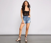 Boho Dreamer Lace Corset Crop Top