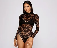 Glam It Up Lace Lattice Back Bodysuit