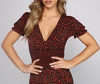 Rose Darling Ravishing Ruffled Smocked Top