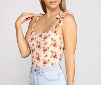 Spring Vibes Floral Knit Bodysuit