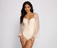 Pretty and Poised Polka Dot Bodysuit