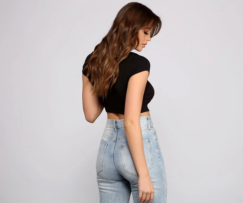 Wrapped Luxe Rhinestone Crop Top
