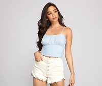 Basic Vibes Smocked Tank Top