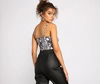 Sassy Stunner Snake Print Crop Top