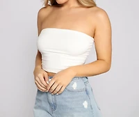 Double Knit Cropped Tube Top