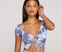 Trendy And Carefree Tie-Dye Crop Top