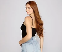 Hooked On Style Ribbed Knit Crop Top