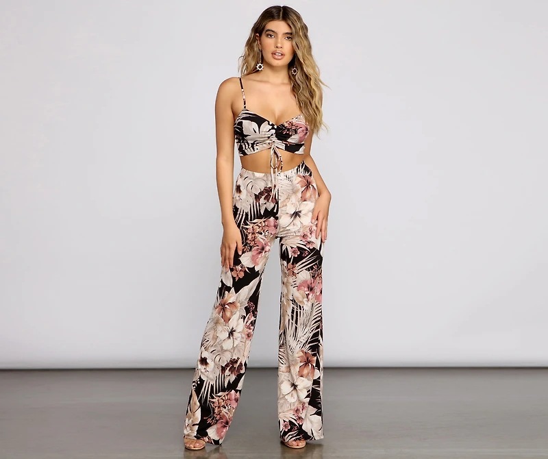 Island Vacay Tropical Crop Top