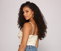 Such A Darling Floral Crop Top