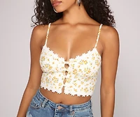 Such A Darling Floral Crop Top