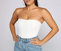 Level Up Crepe Bustier Bodysuit