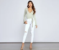 Add Some Flair Wrap-Front Top