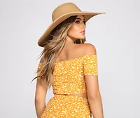 Floral Sensation Off-The-Shoulder Top