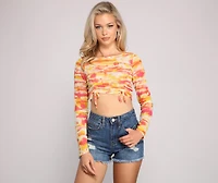 Bold Babe Tie-Dye Mesh Crop Top