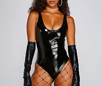 Dangerous Woman Faux Leather Bodysuit