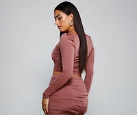 Sleek And Stunning Ruched Crop Top