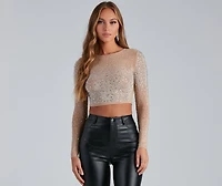 Glam It Up Embellished Crop Top