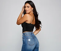 Gleam And Glow Rhinestone Bustier