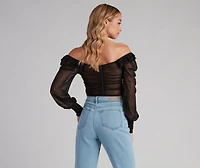 Flirty Flair Ruffle Detail Crop Top