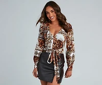 Major Leo Energy Wrap Top