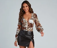 Major Leo Energy Wrap Top