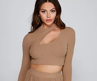 Make It Bold Cutout Crop Top