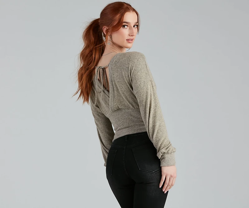 Effortless Perfection Surplice Sweater