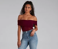 New Crush Mesh Cross Bustier