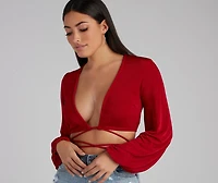 Chic Vibes Only Surplice Wrap Top