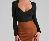 Simple And Chic Sweetheart Bodysuit