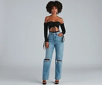 Pucker Up Venetia Ruched Bodysuit
