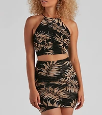 Island Getaway Halter Crop Top