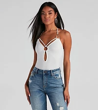 Raise The Bar Halter Bodysuit
