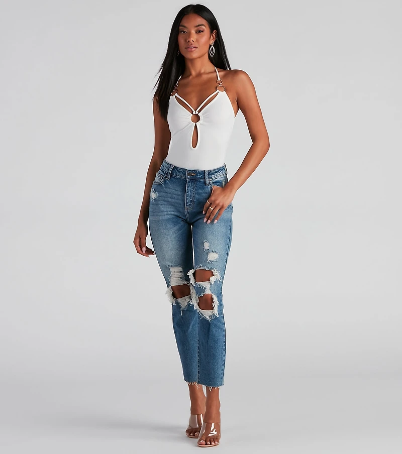 Raise The Bar Halter Bodysuit