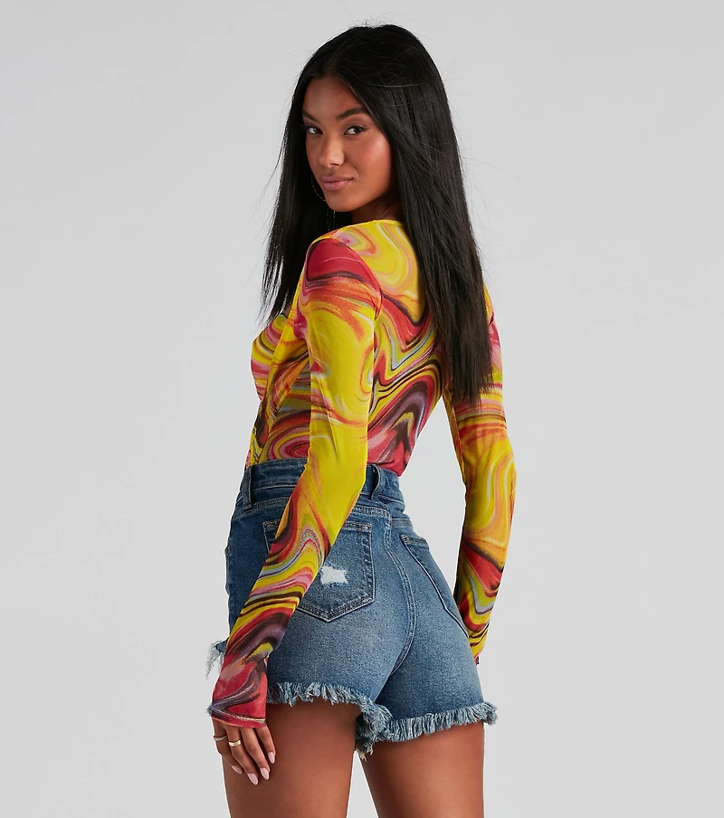 Bring The Trendy Vibes Mesh Bodysuit